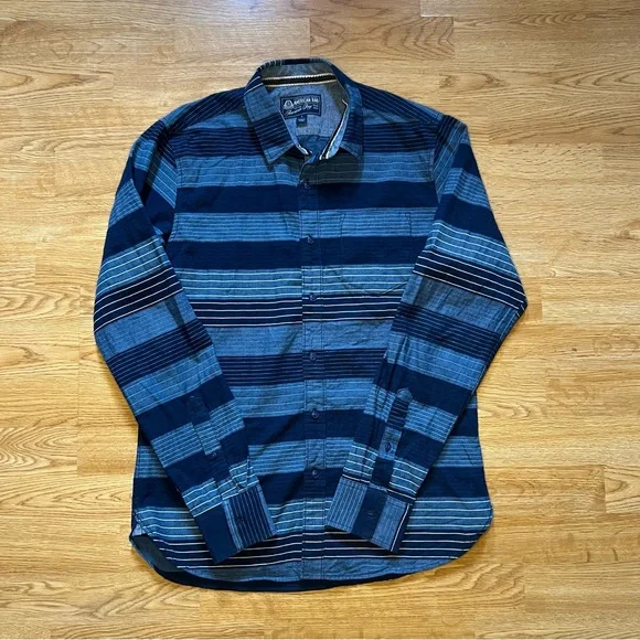 american rag dress shirt Mens Blue American Rag Shirt Long Sleeve Button Up Long Sleeve Size L